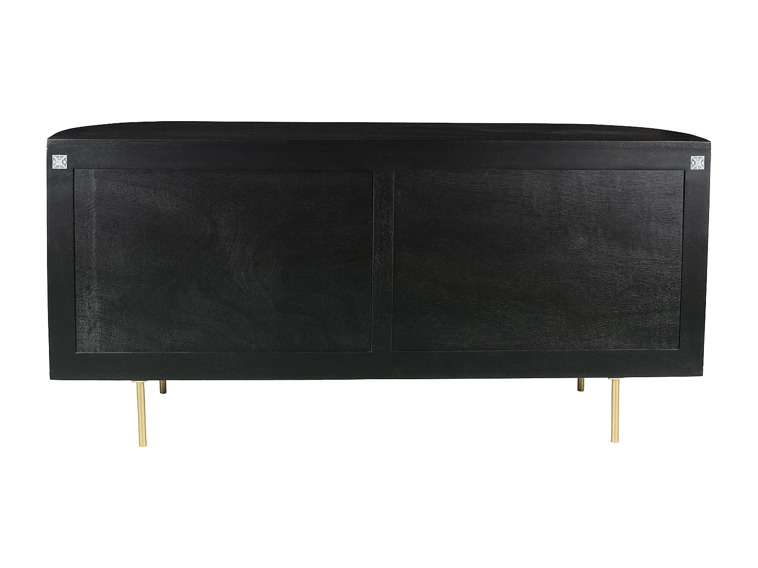 Buffet avec 2 portes en bois de manguier et métal doré - Noir - NEVILI de Maison Céphy