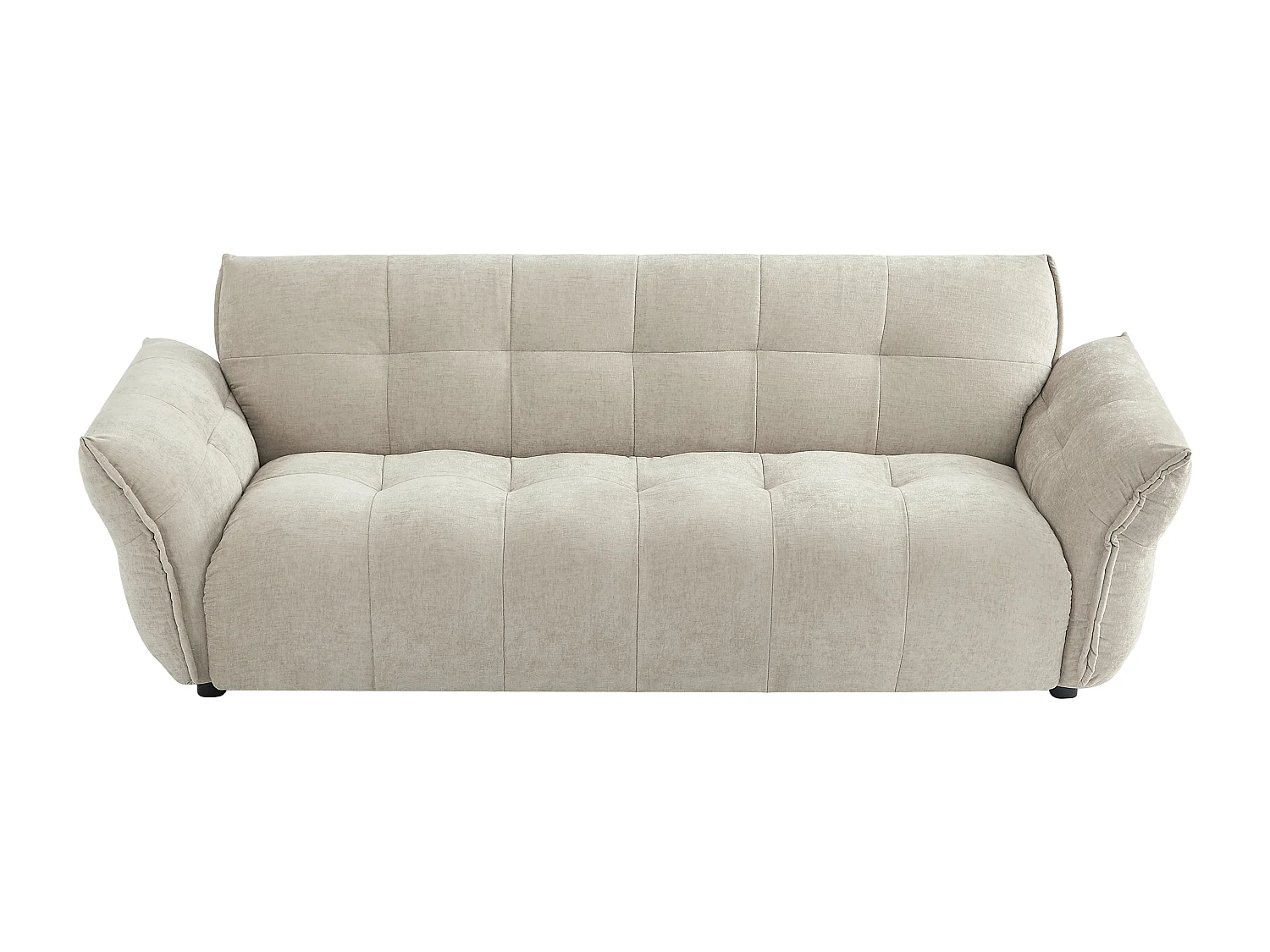 Canapé 3 places en tissu chiné beige NAPIZO