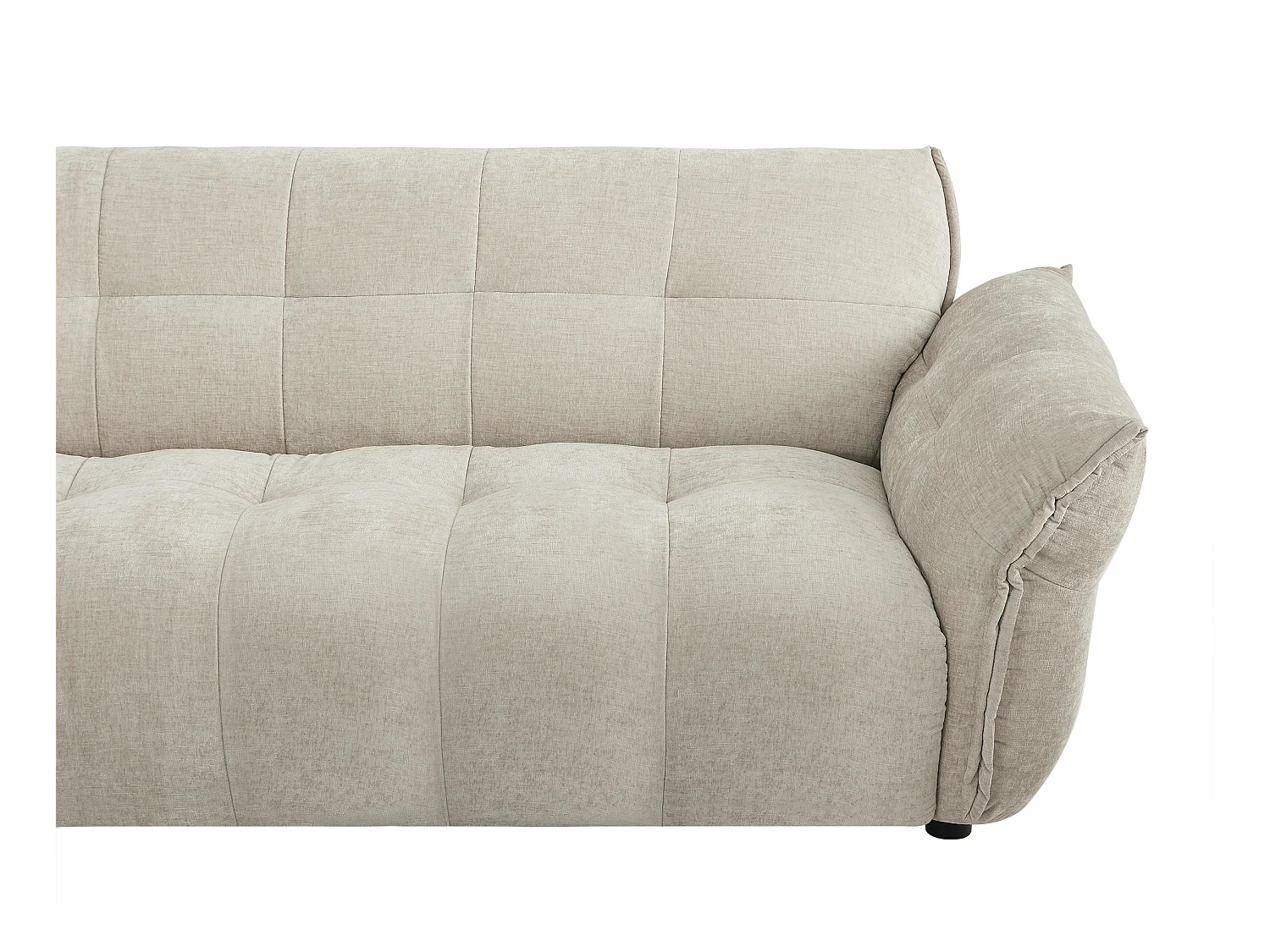 Canapé 3 places en tissu chiné beige NAPIZO