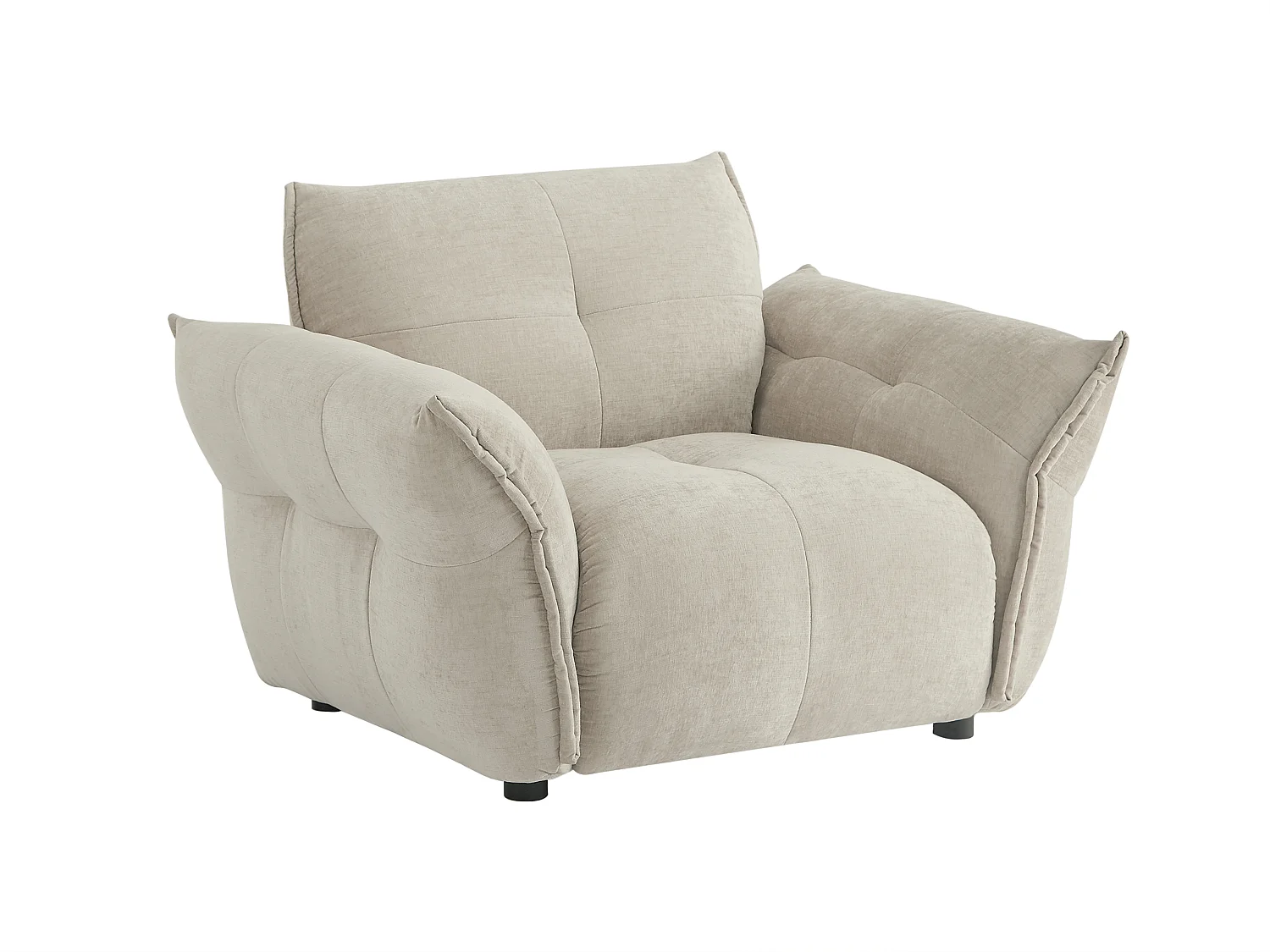Beige meleret stofsofa NAPIZO