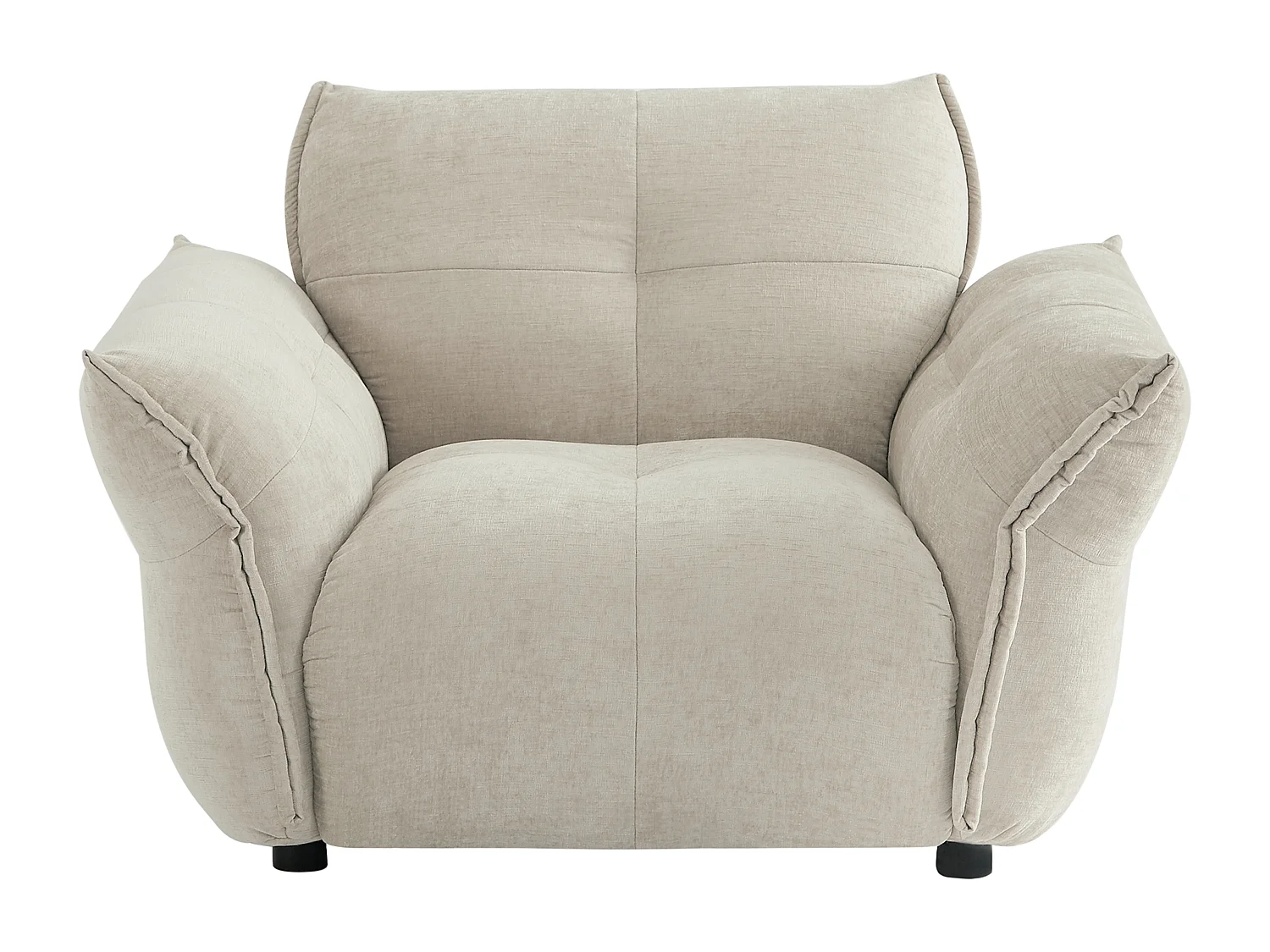 Beige meleret stofsofa NAPIZO