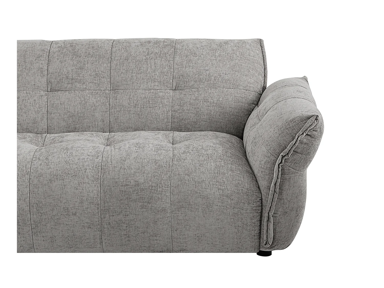 Sofa 2-Sitzer - melierter Stoff - Grau - NAPIZO