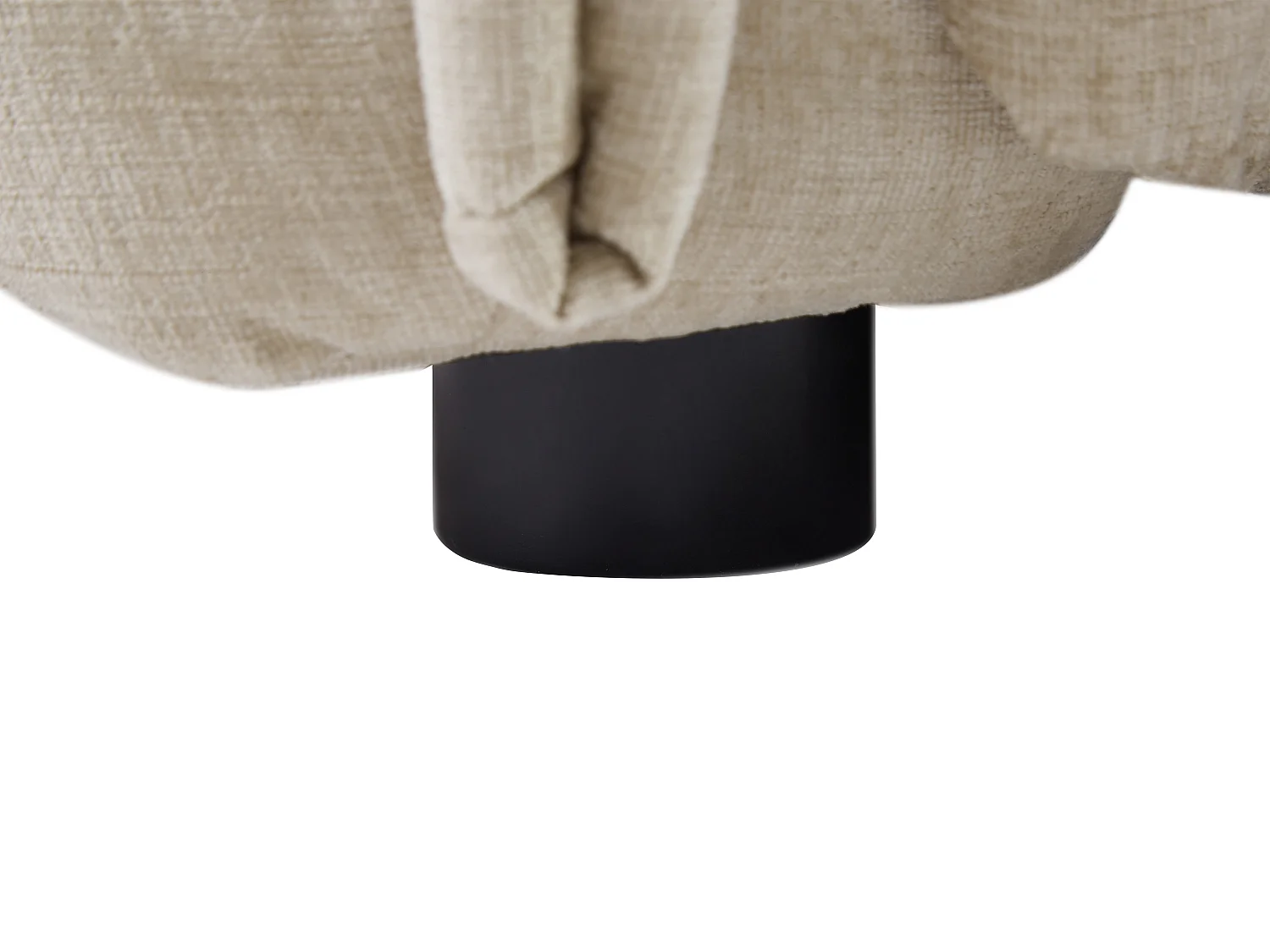 Canapé d'angle gauche en tissu chiné beige NAPIZO