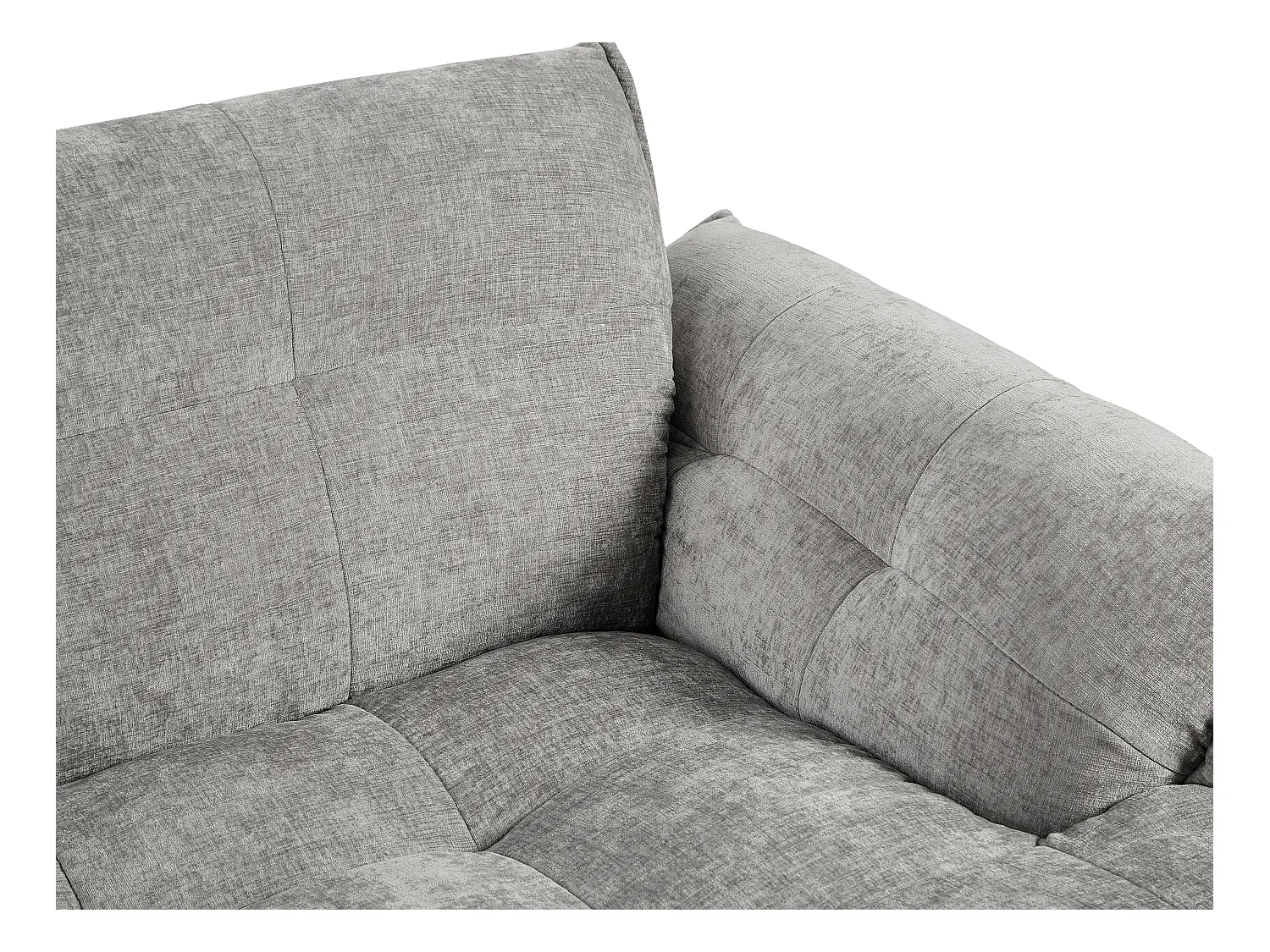 Sofá rinconera (ángulo izquierdo) de tela jaspeado gris NAPIZO