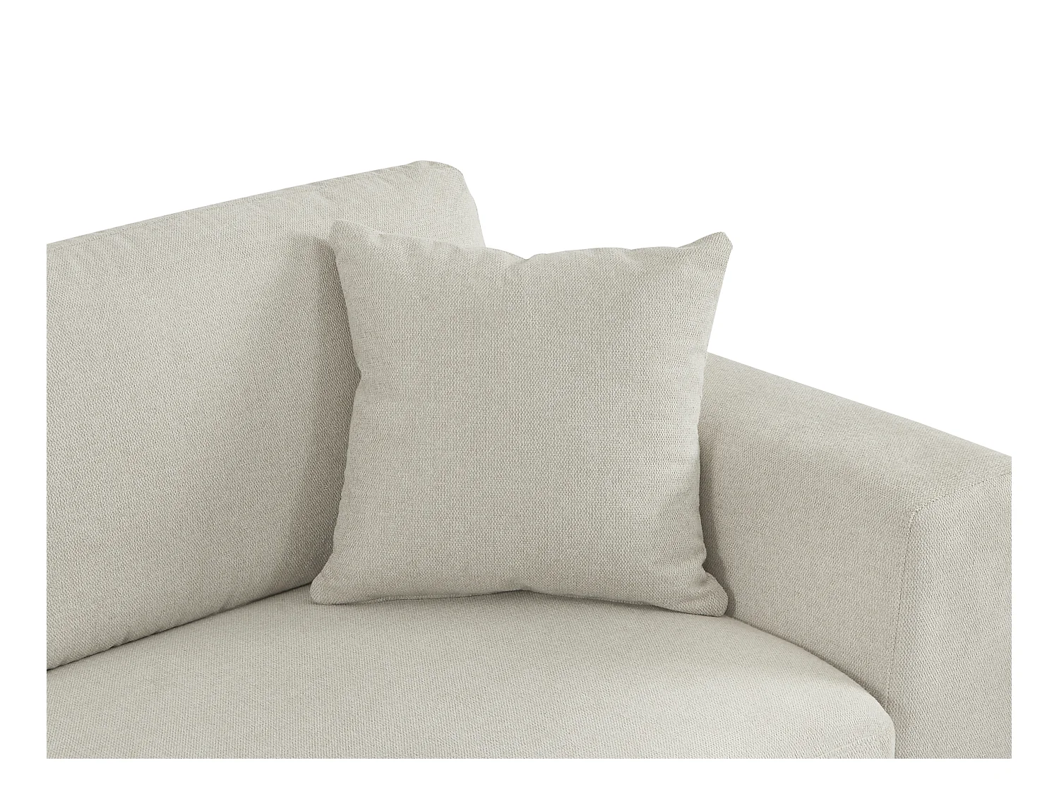 Sofa 3-Sitzer - Strukturstoff - Beige - JAMOLO