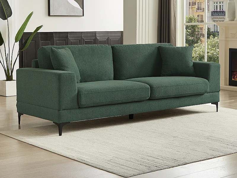 3-seters sofa i grønn tekstilstoff JAMOLO
