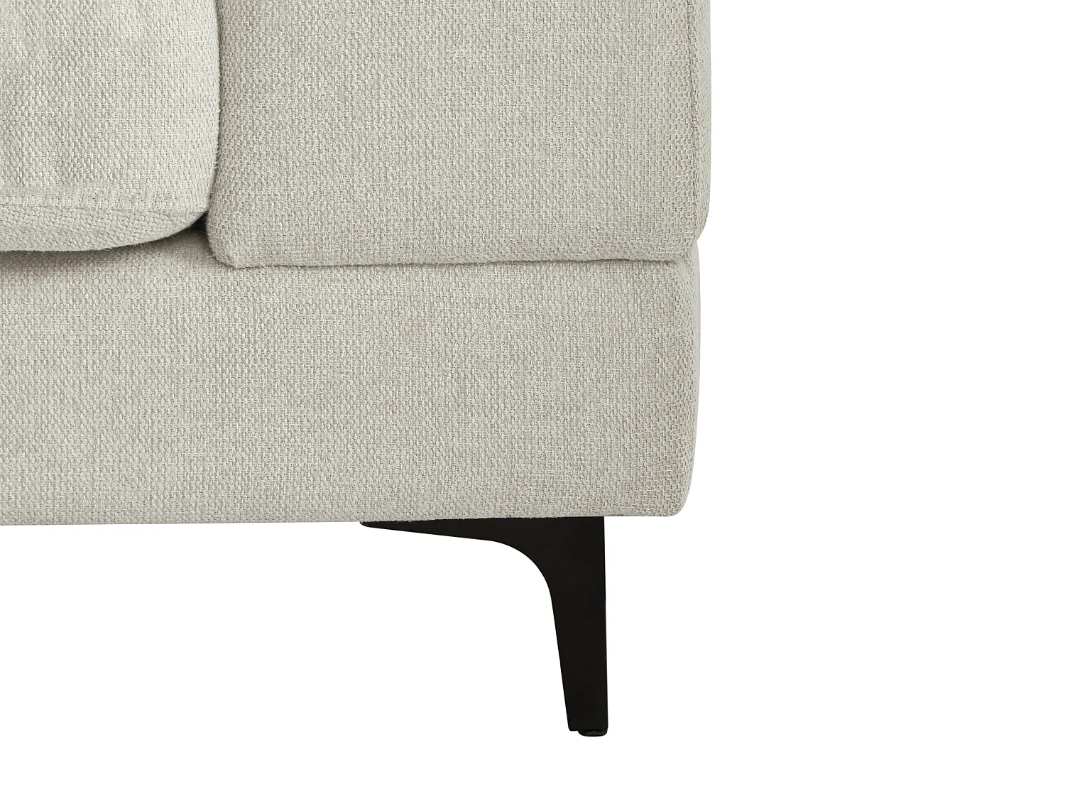 Fauteuil en tissu texturé beige JAMOLO