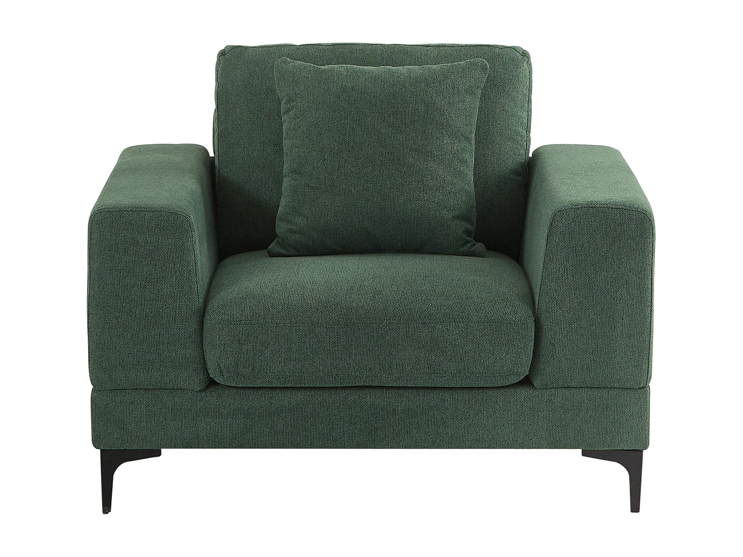 Fauteuil en tissu texturé vert JAMOLO