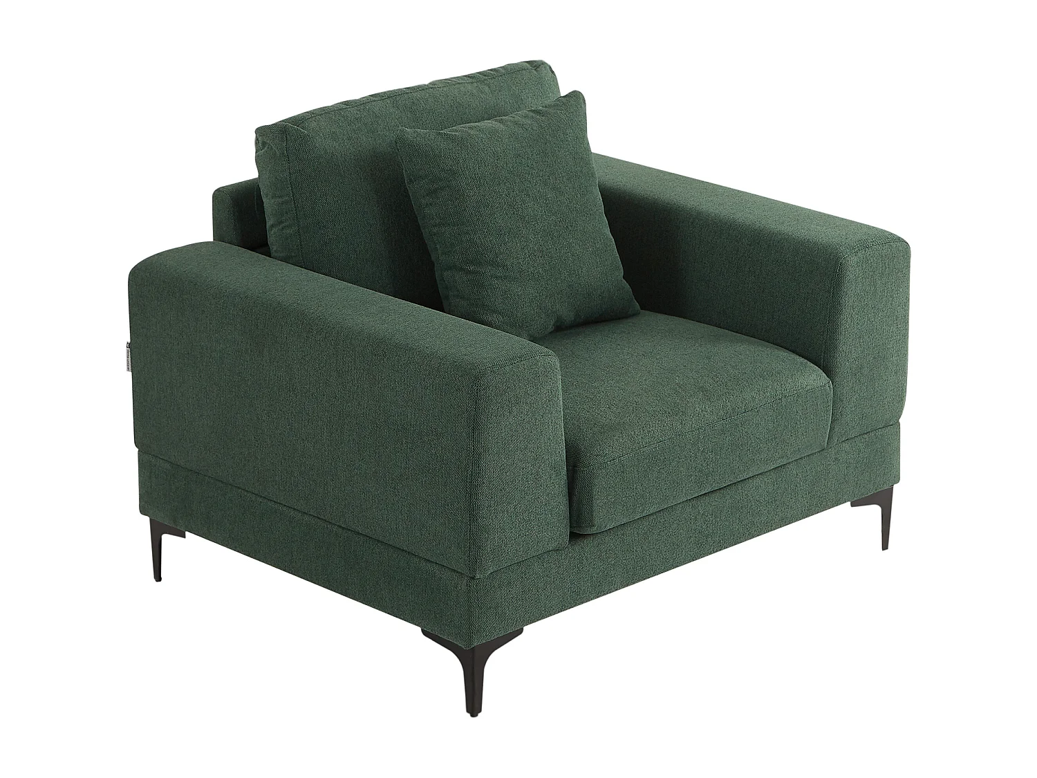 Fauteuil en tissu texturé vert JAMOLO