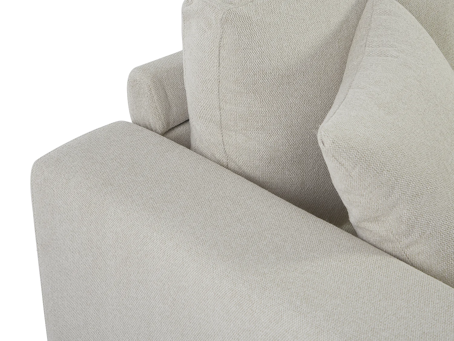 Ecksofa - Ecke wechselbar - Strukturstoff - Beige - JAMOLO