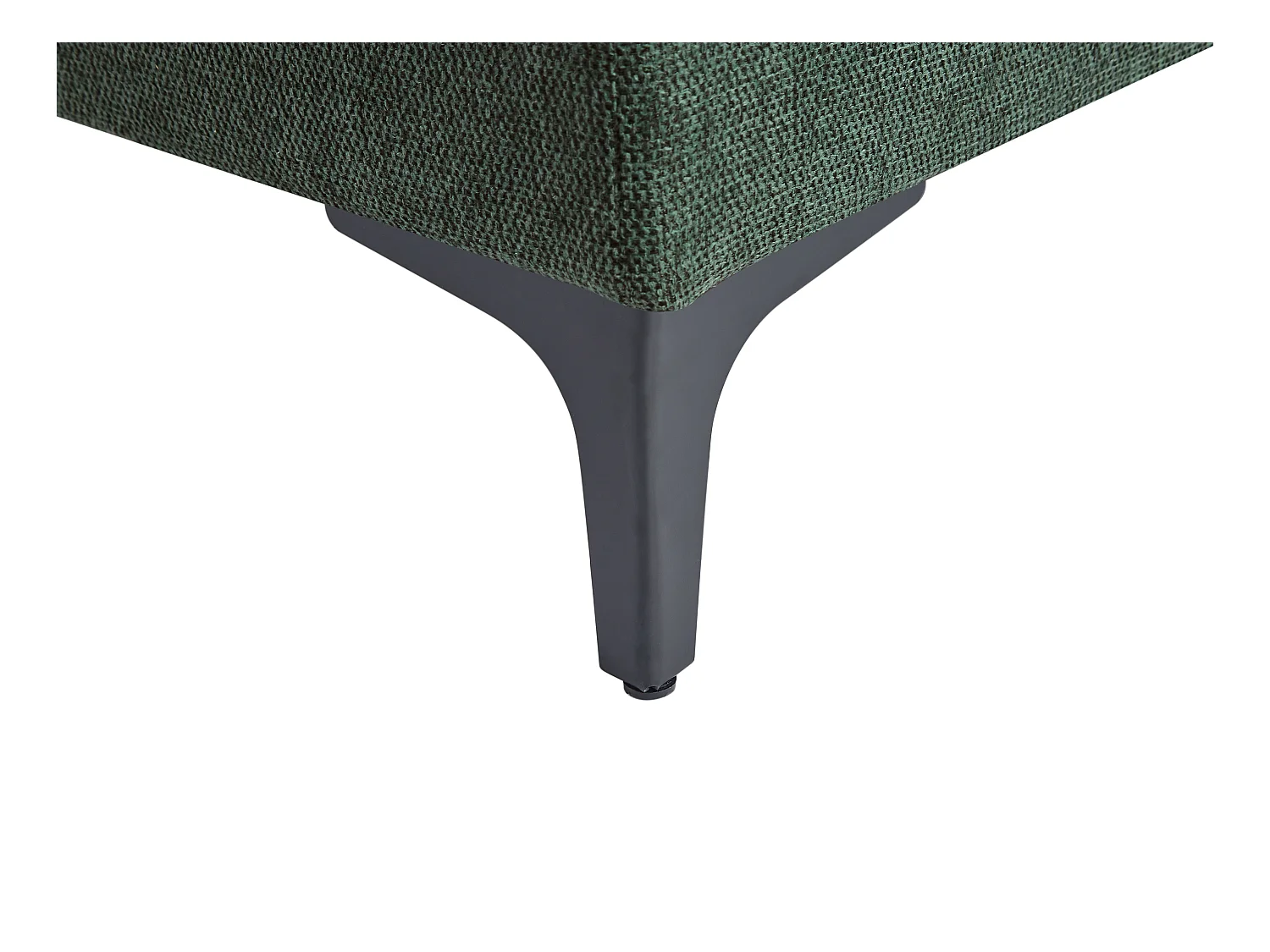 Sofá rinconera reversible de tela texturizada verde JAMOLO