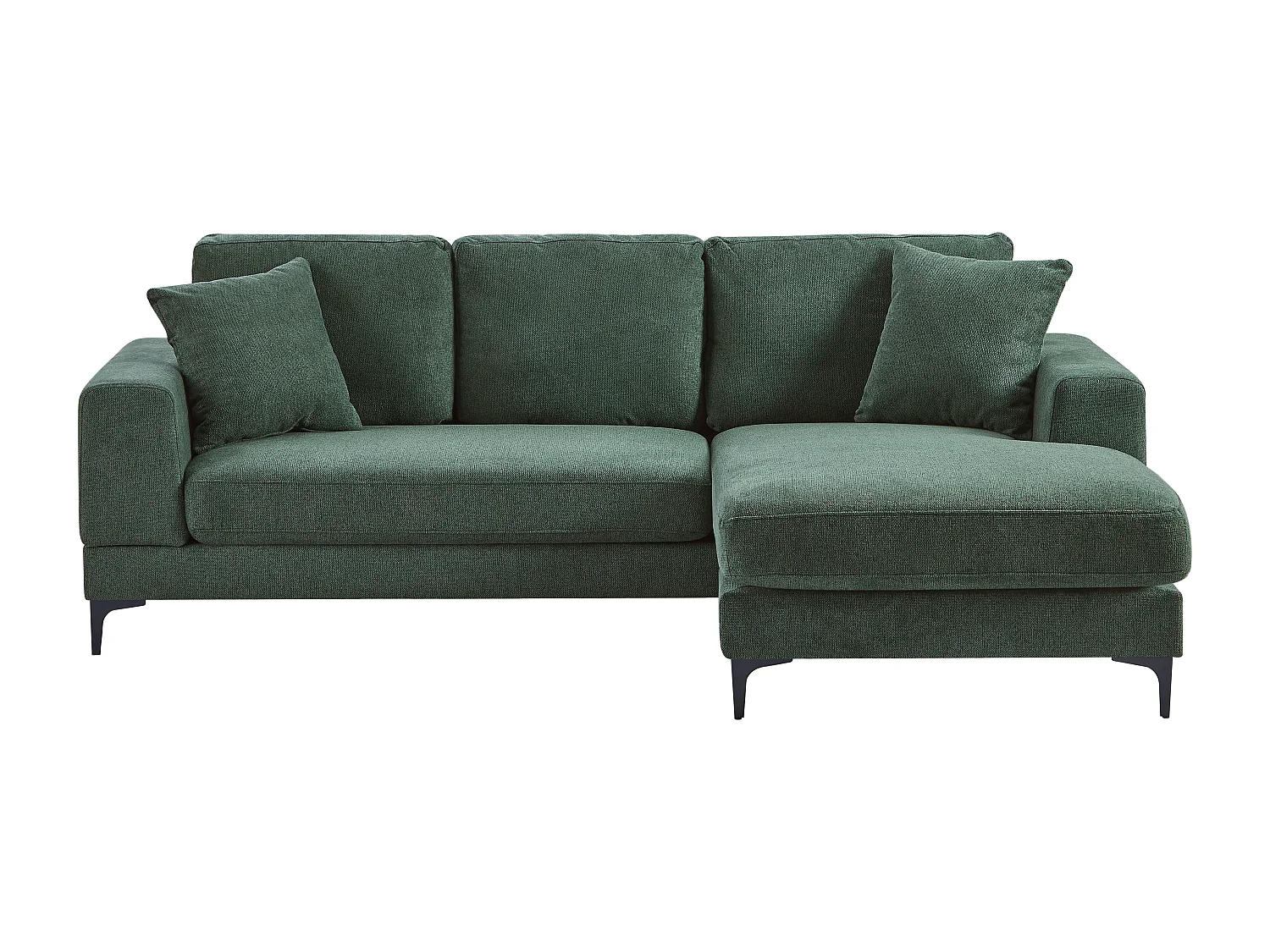 Divano angolare reversibile in Tessuto testurizzato Verde - JAMOLO