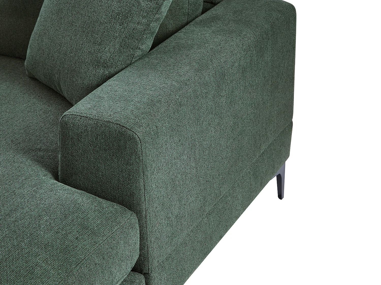 Divano angolare reversibile in Tessuto testurizzato Verde - JAMOLO