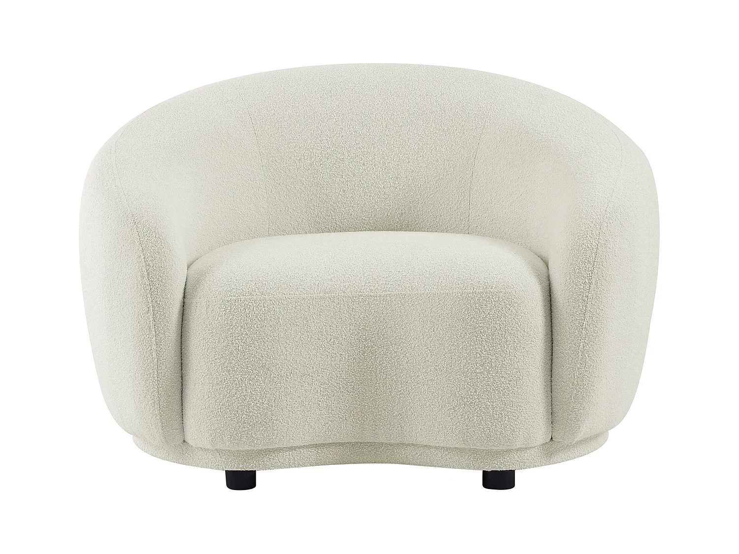 Fauteuil en tissu bouclette blanc ivoire BOVANA de Pascal Morabito
