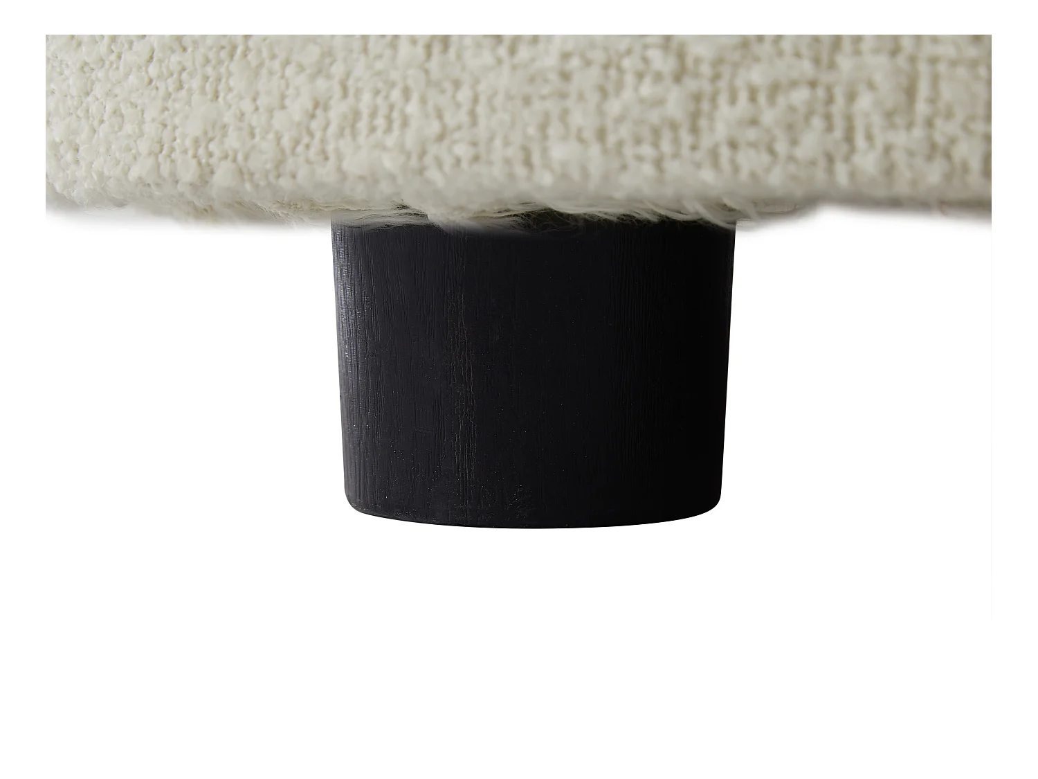Fauteuil en tissu bouclette blanc ivoire BOVANA de Pascal Morabito