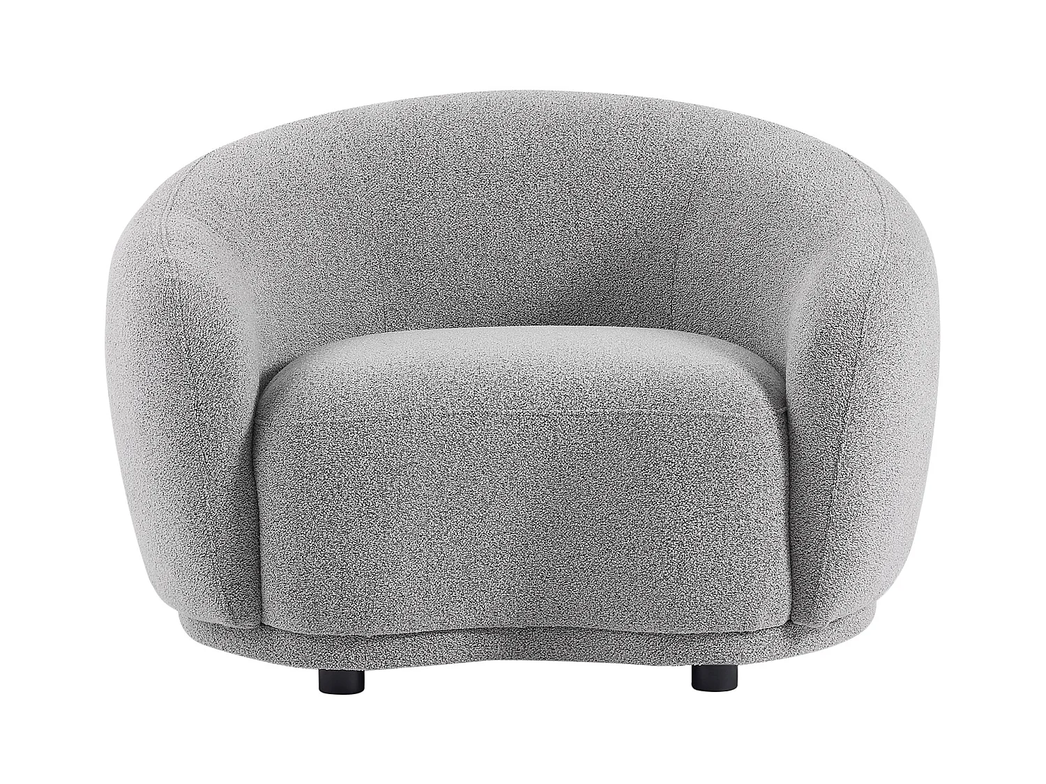 Fauteuil en tissu bouclette gris BOVANA de Pascal Morabito