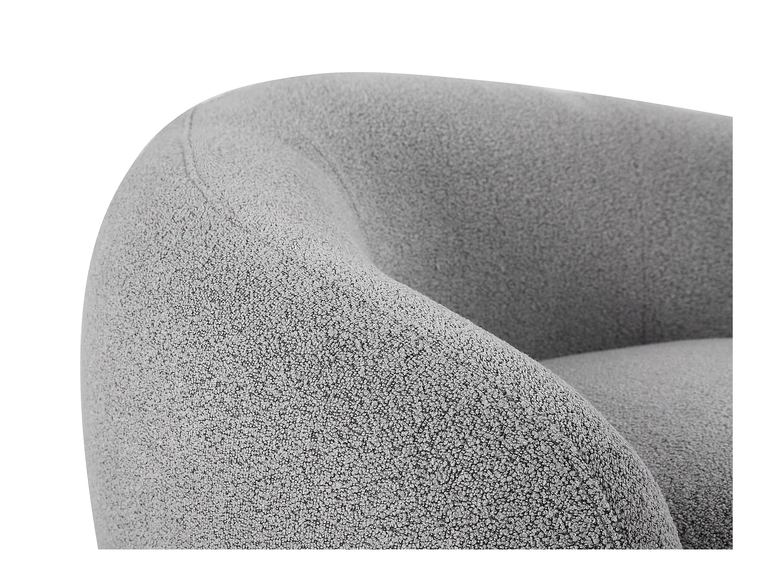 Fauteuil in grijs bouclé BOVANA van Pascal Morabito