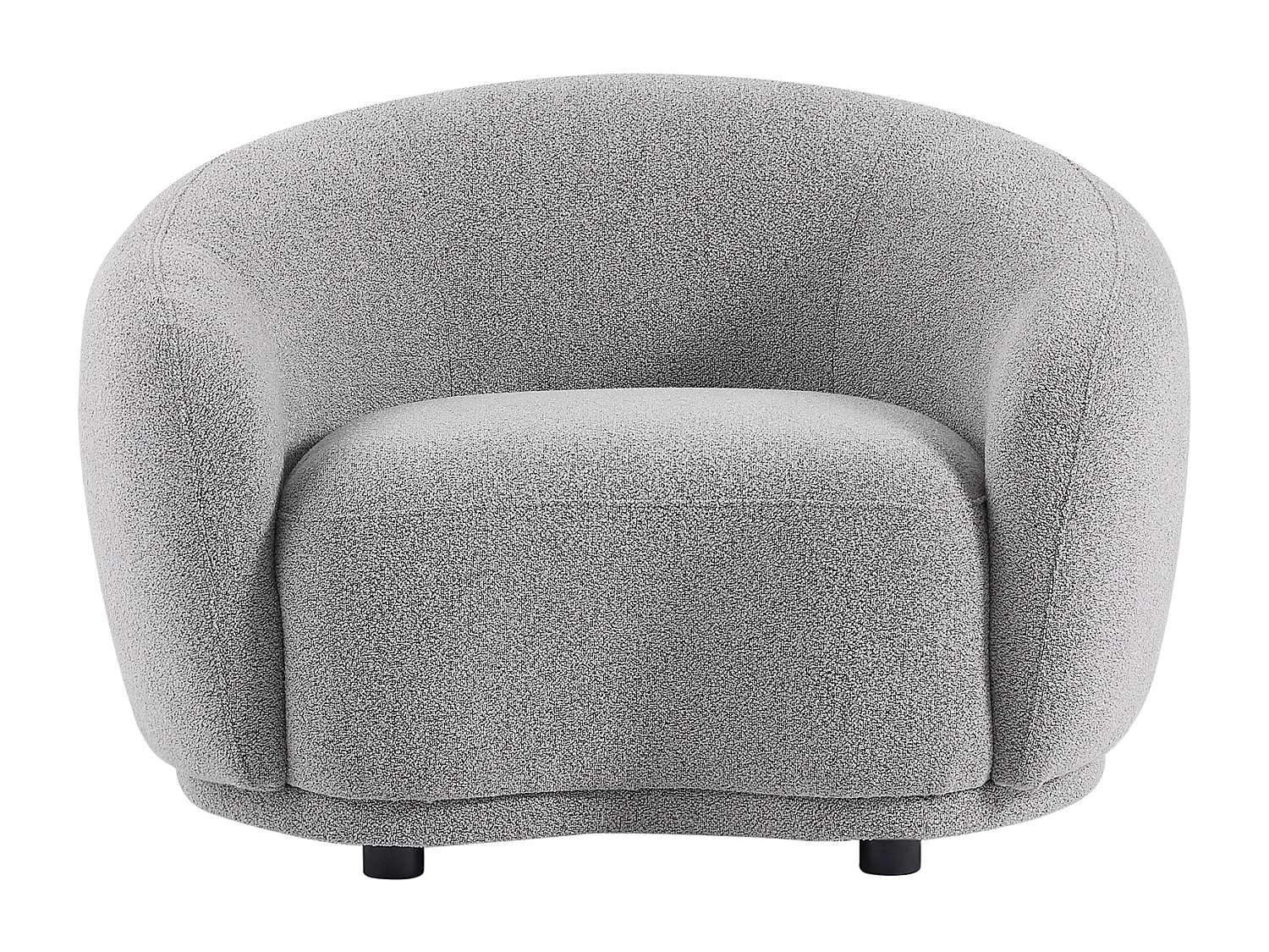 Fauteuil in grijs bouclé BOVANA van Pascal Morabito