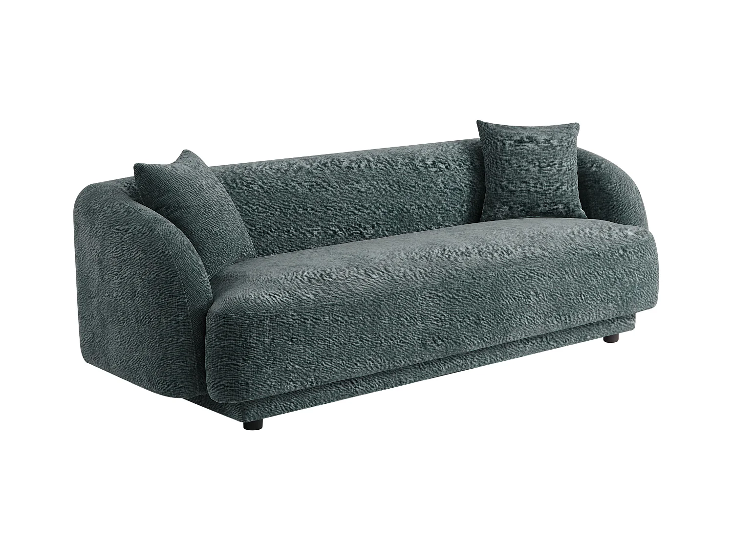 Kanapa 3-osobowa z szarego teksturowanego weluru - KIMANTI