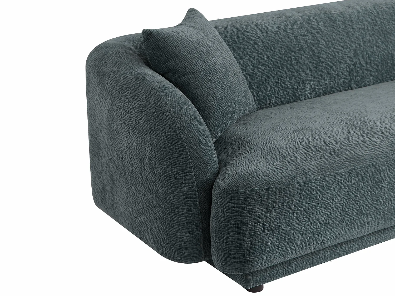 Kanapa 3-osobowa z szarego teksturowanego weluru - KIMANTI