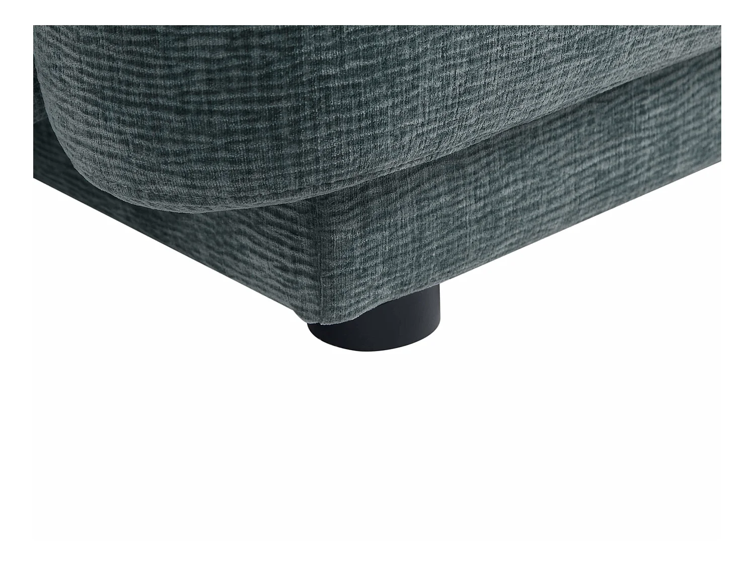 Sofá de 3 lugares em veludo texturizado cinza - KIMANTI