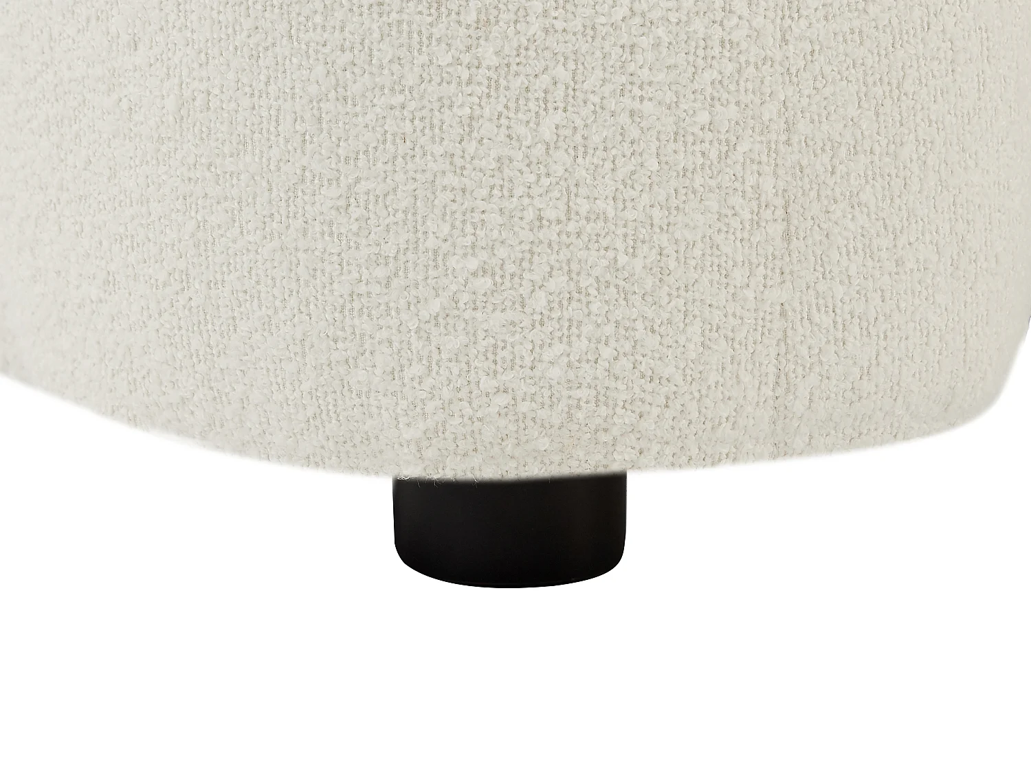 Canapé 3 places en tissu bouclette blanc ivoire OVOTAS