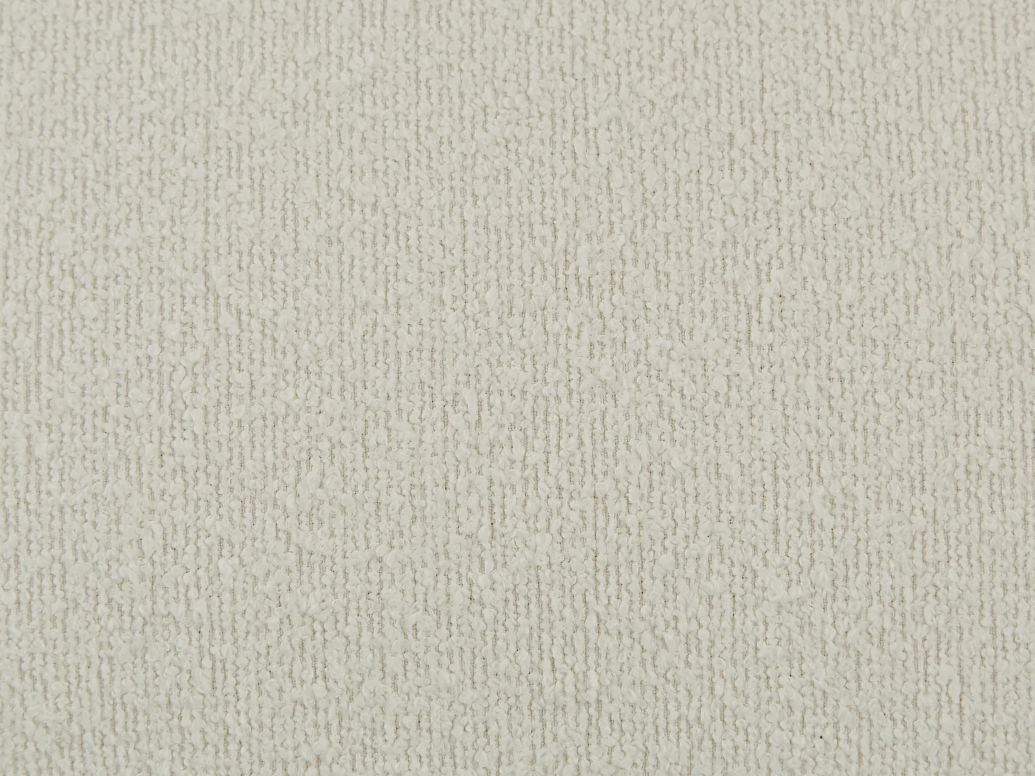 Canapé 3 places en tissu bouclette blanc ivoire OVOTAS