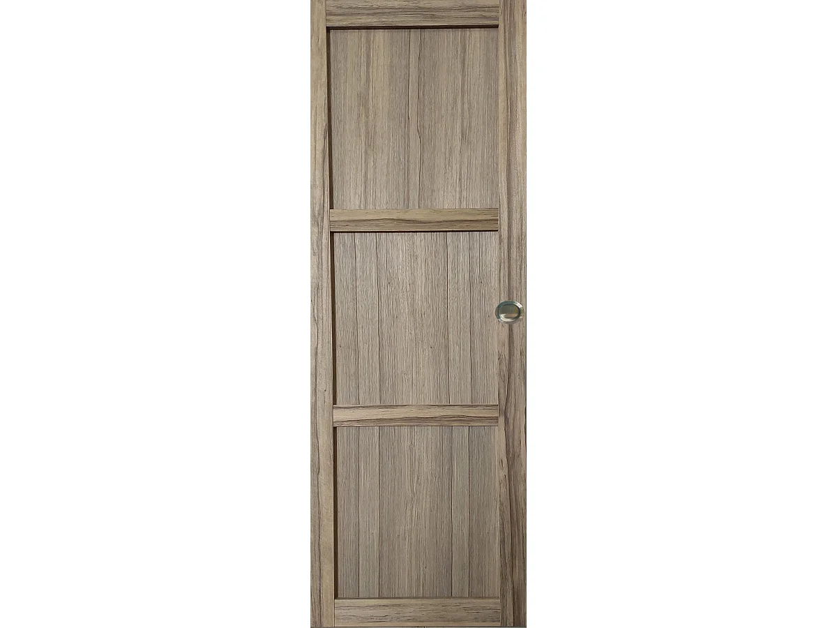 Porte Coulissante Frake 3 Panneaux H204 X L73 + Rail Alu Et Coquilles Gd Menuiseries