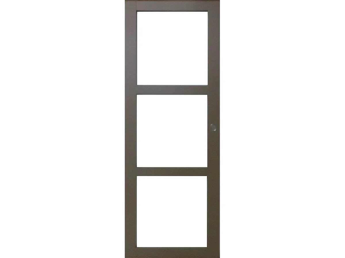 Porte Coulissante Marron Ral7006 Vitrage Transparent H204 X L83 Gd Menuiseries