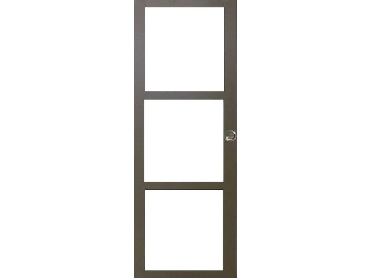 Porte Coulissante Marron Ral7006 Vitrage Transparent H204 X L73 Et Coquilles Gd Menuiseries