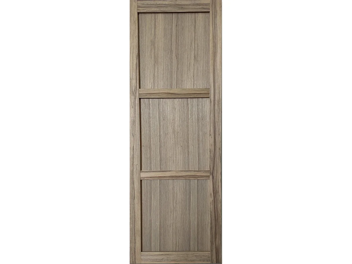 Puerta corredera de madera Frake de 3 paneles H204 x L83 cm Gd Menuiseries sin manilla