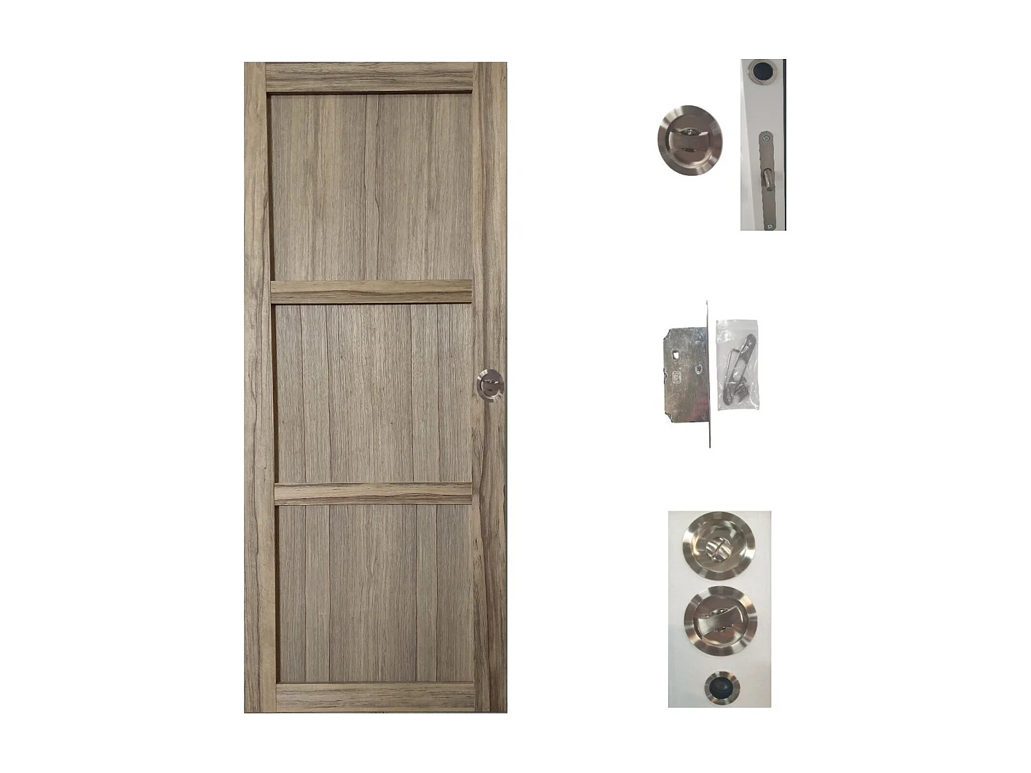 Porte Coulissante Frake 3 Panneaux  H204 X L83 + Systeme De Galandage Et Kit De Finition Inclus Gd Menuiseries