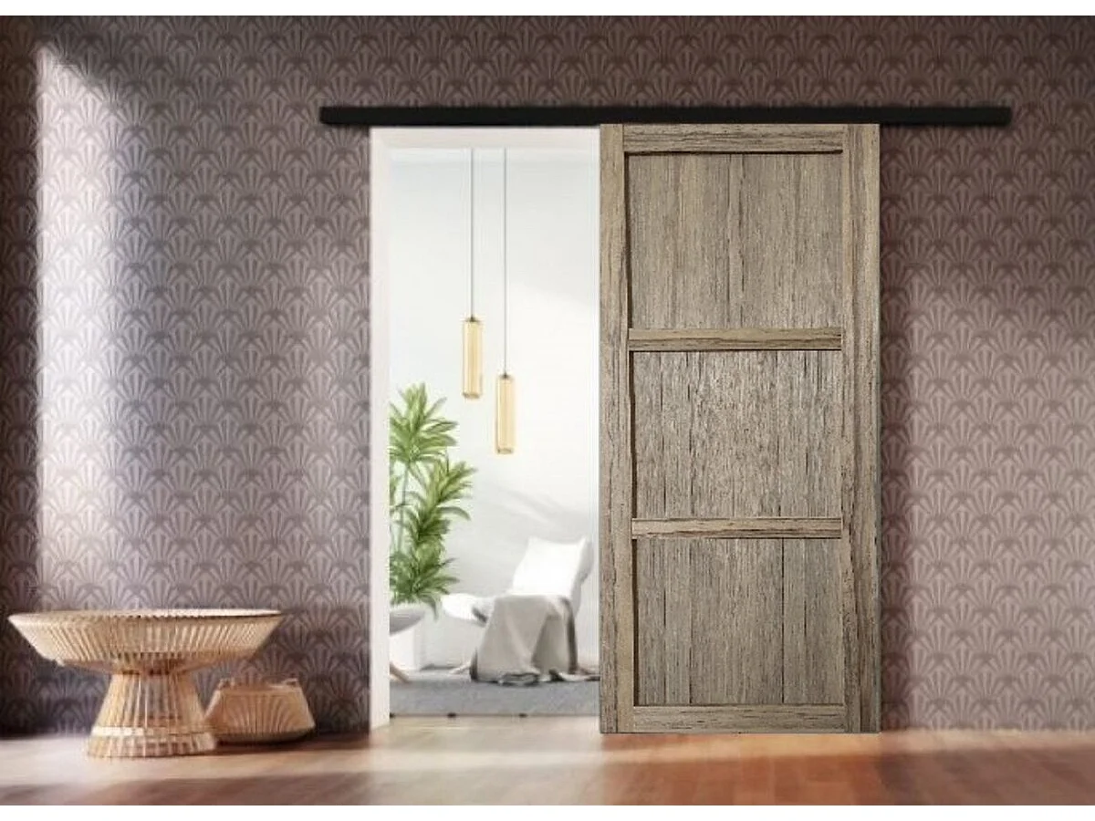 Porta Scorrevole Frake 3 Ante H204 x L83 + listello nero