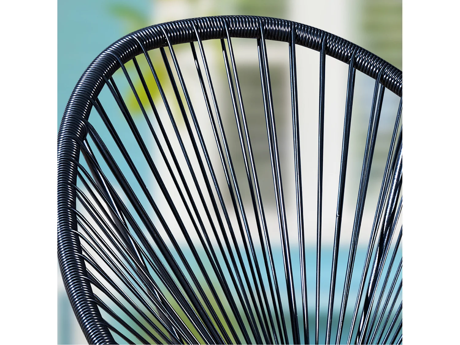 Set van 2 Tuinstoelen Zwart ACAPULCO Stijl Eigentijds Buiten