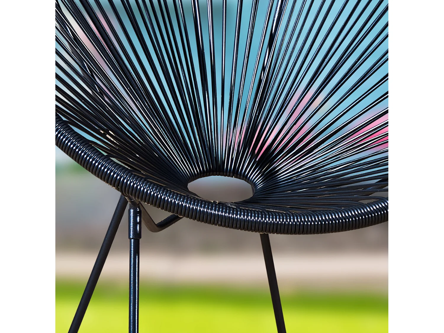 Set de 2 chaises Noir ACAPULCO