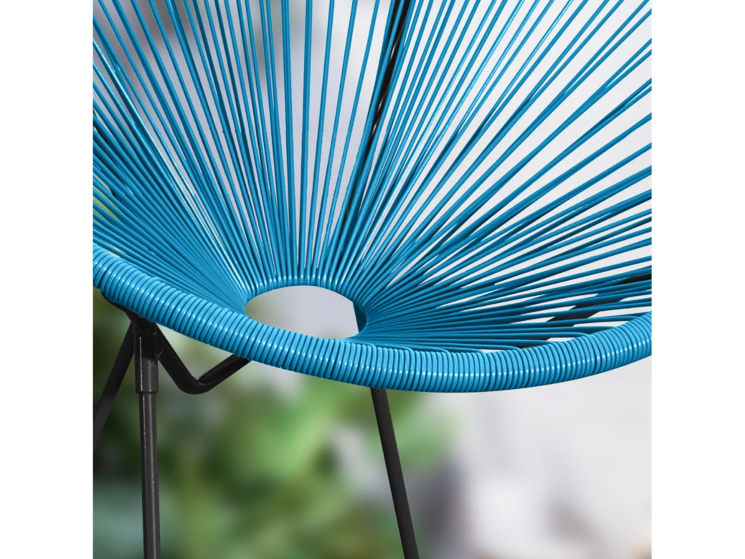 Set di 2 sedie da giardino blu ACAPULCO