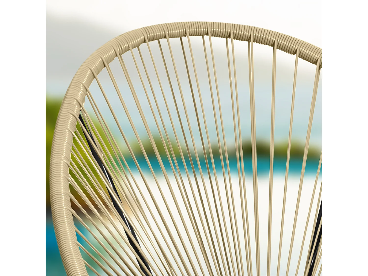 Conjunto de 2 sillas beige ACAPULCO