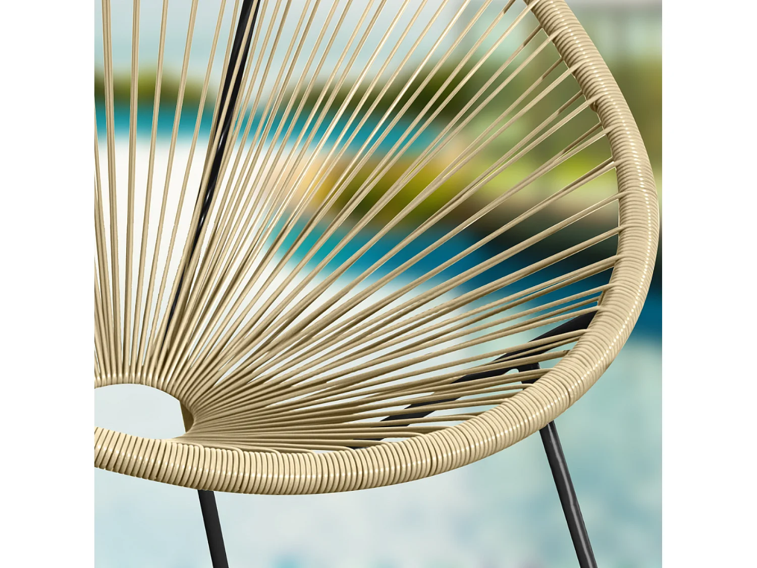 Set de 2 chaises Beige ACAPULCO