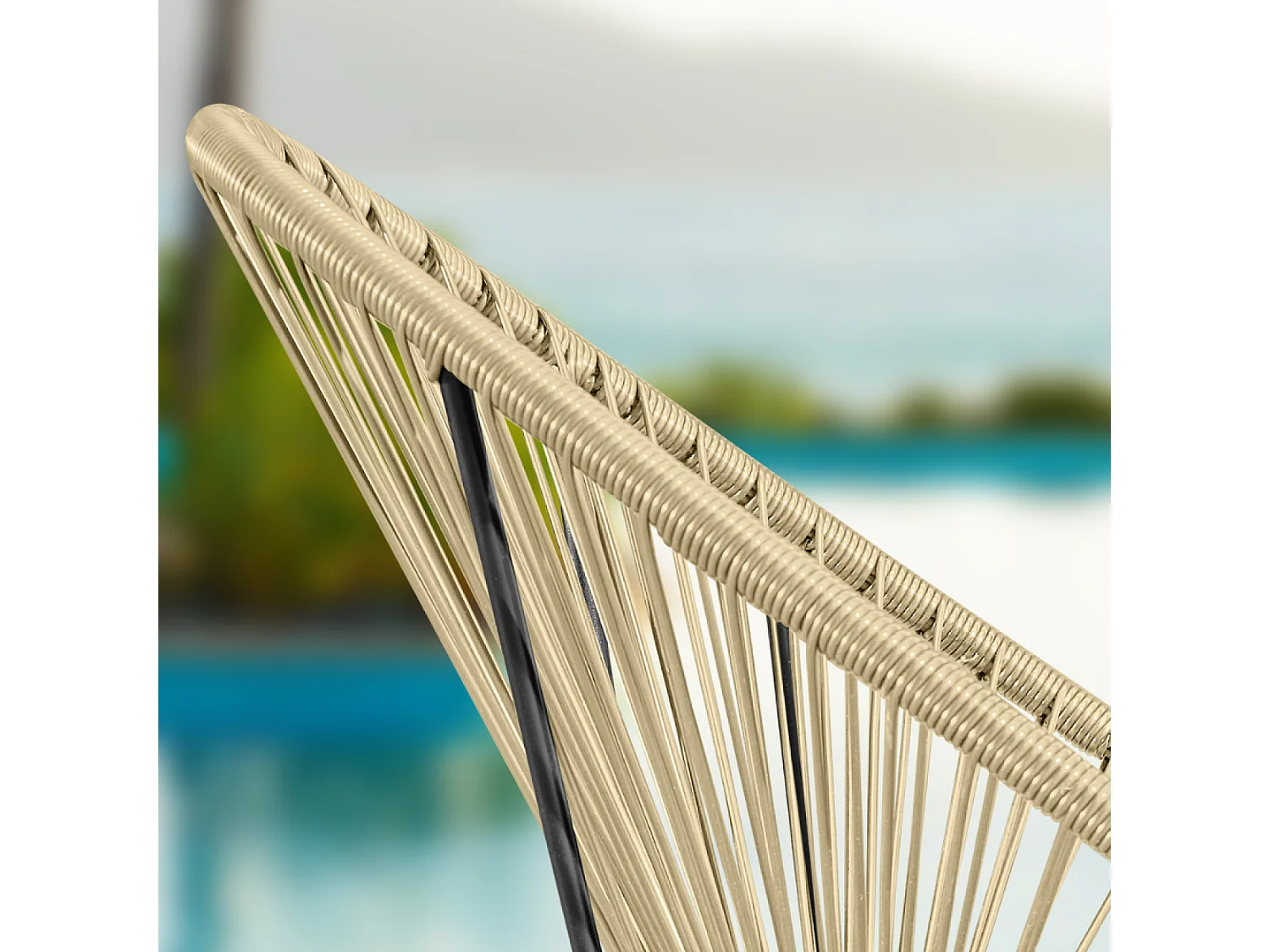 Set de 2 chaises Beige ACAPULCO