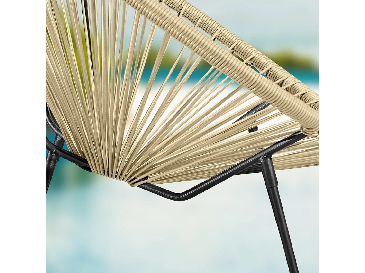 Set van 2 Beige Tuinstoelen ACAPULCO - Tijdloos Design van Robuust Staal