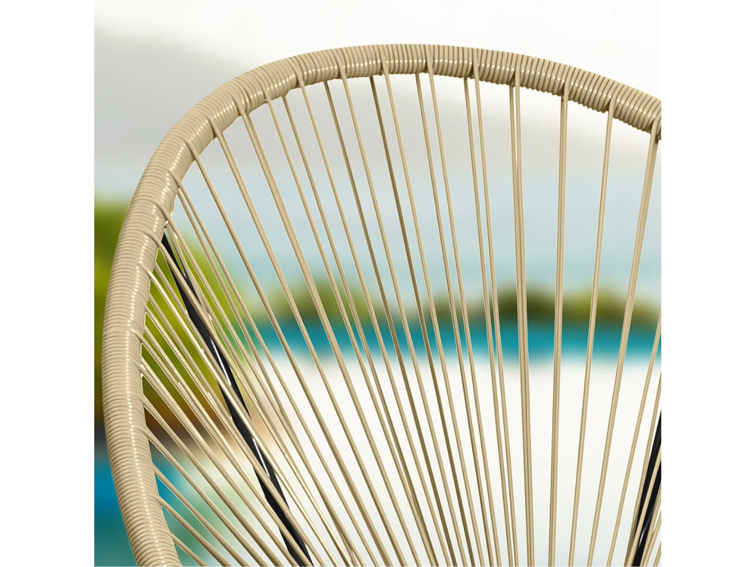 Set de 2 chaises Beige ACAPULCO