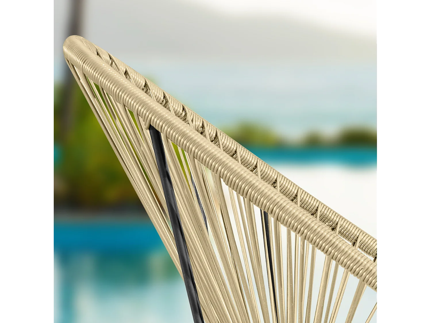 Set de 2 chaises Beige ACAPULCO