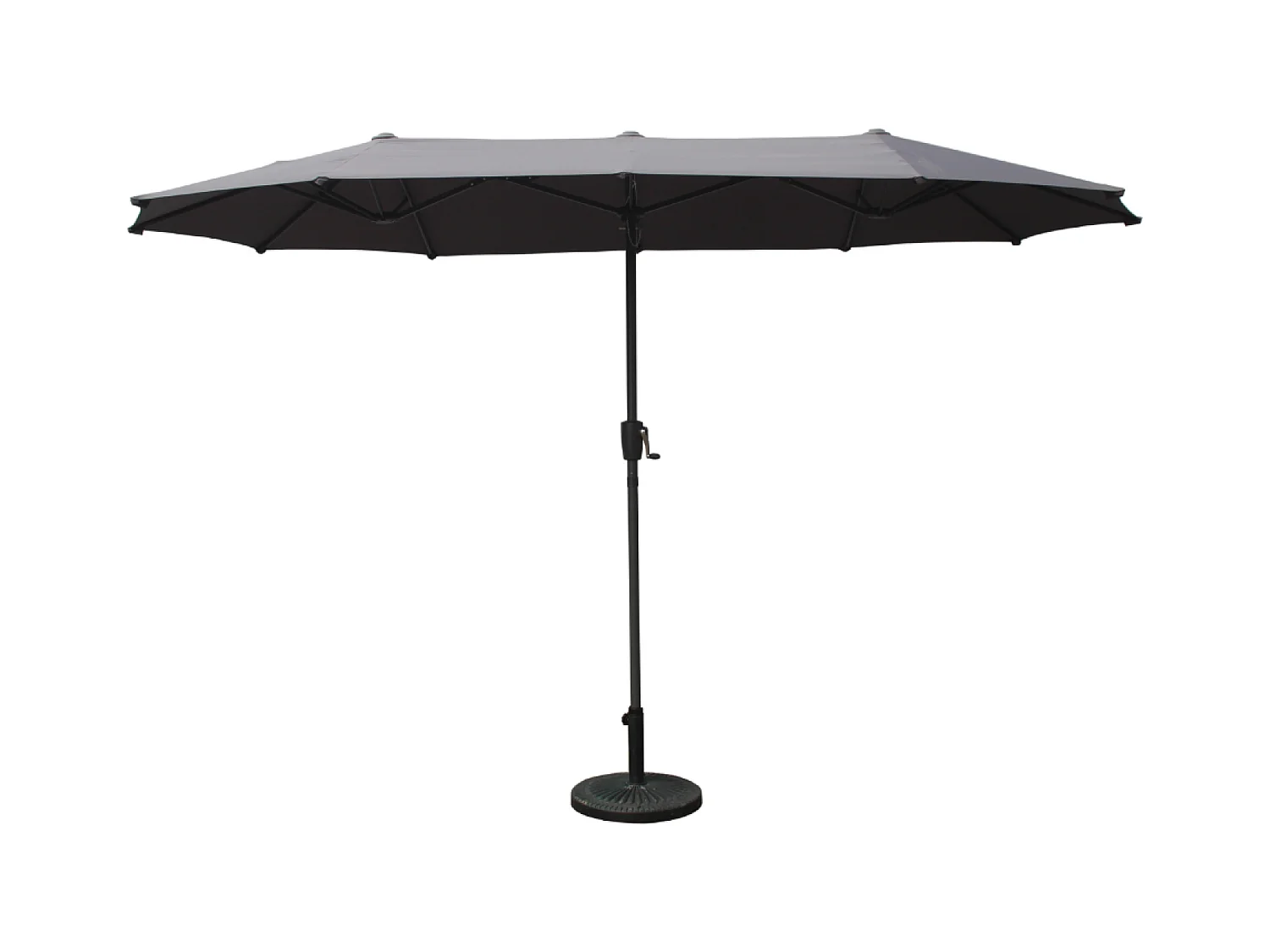 Parasol double 2x4m gris SIENA