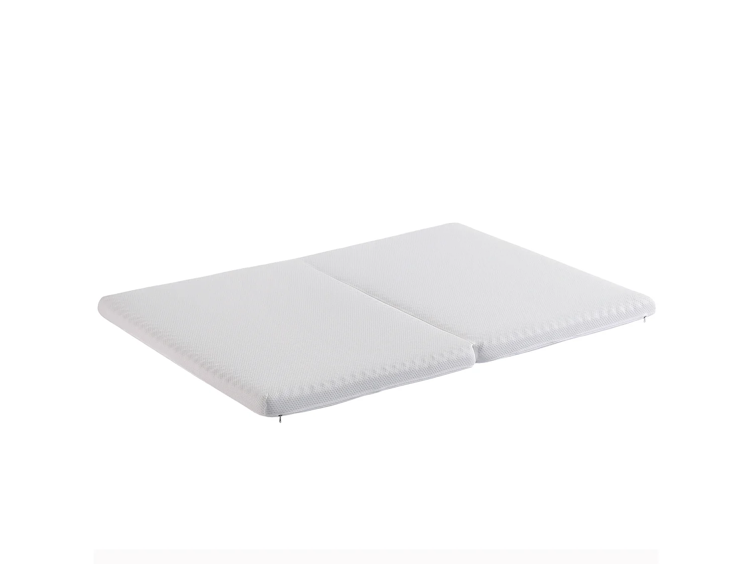 Matelas pliable 140 x 200 cm mousse ép.10cm - éponge 23D - certifié Oeko-Tex - housse blanche + éponge blanche