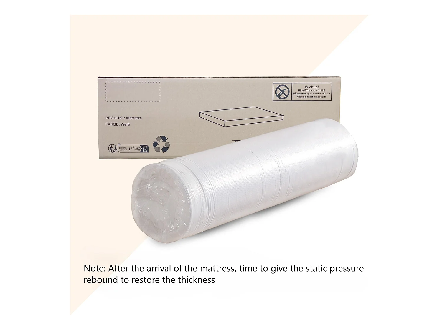 Matelas pliable 140 x 200 cm mousse ép.10cm - éponge 23D - certifié Oeko-Tex - housse blanche + éponge blanche