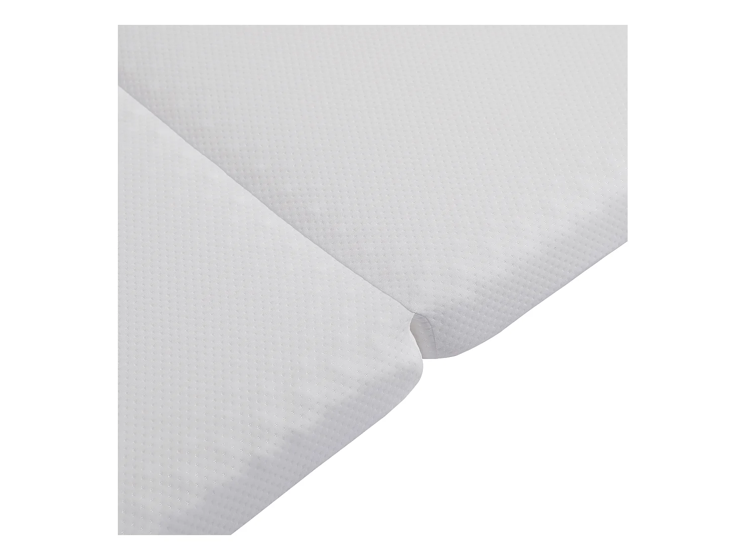Matelas pliable 140 x 200 cm mousse ép.10cm - éponge 23D - certifié Oeko-Tex - housse blanche + éponge blanche