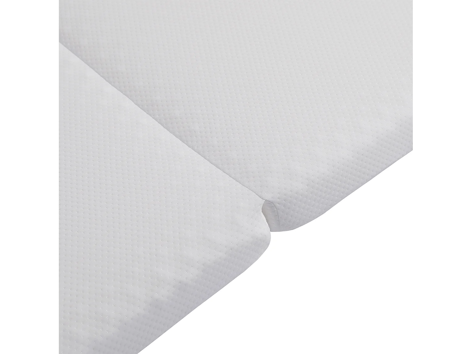 Matelas pliable 140 x 200 cm mousse ép.10cm - éponge 23D - certifié Oeko-Tex - housse blanche + éponge blanche