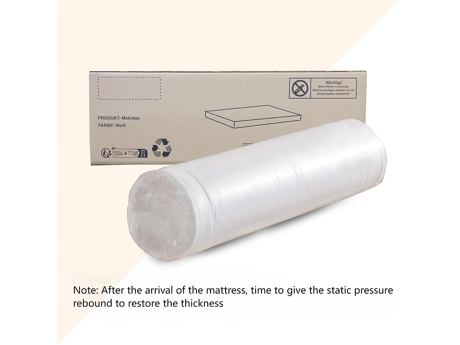 Matelas pliable 140 x 200 cm mousse ép.10cm - éponge 23D - certifié Oeko-Tex - housse blanche + éponge blanche