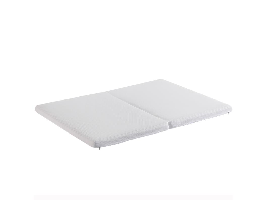 Colchão dobrável 140 x 200 cm espuma espessura 10cm - esponja 23D - certificado Oeko-Tex - capa branca + esponja branca