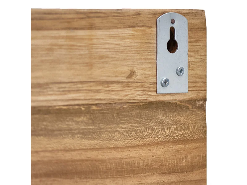 Patère / Porte-manteau mural bois de teck 8 accroches en métal - KOVU